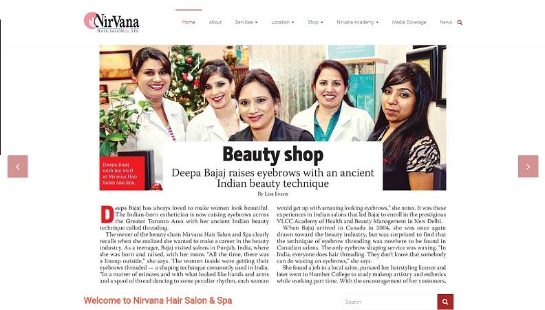 nirvana hair salon web designing - Advertising Agencies in Delhi NCR, Ad  Agency in Ghaziabad